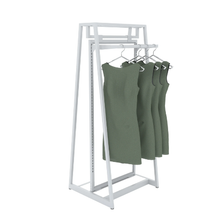 24" x 11" Aspect Retail Merchandisers Apparel Display Bar Adjustable Hangrails Gloss White APHR2411W