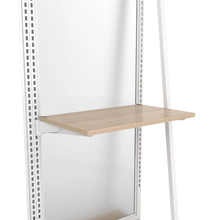 14-11/64 Inch Aspect Wood Shelf Retail Display Bracket Set Gloss White APSLFKBW