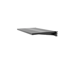 15-1/2 Inch Aspect Perforated Metal Display Shelf with Integrated Brackets Matte Black APSLFS24PMAB