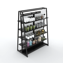 8 Inch Aspect Perforated Metal Display Shelf with Integrated Brackets Matte Black APSLFS848MAB