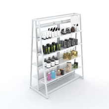 8 Inch Aspect Perforated Metal Display Shelf with Integrated Brackets Gloss White APSLFS848W