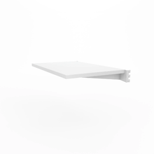 15-1/2 Inch Aspect Perforated Metal Display Shelf with Integrated Brackets Gloss White APSLFS24W