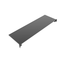 15-1/2 Inch Aspect Perforated Metal Display Shelf with Integrated Brackets Matte Black APSLFS48MAB