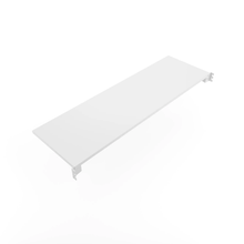 15-1/2 Inch Aspect Perforated Metal Display Shelf with Integrated Brackets Gloss White APSLFS48W