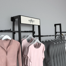 6-1/4 Inch Aspect Retail Display Small Sign Holders for Outrigger Uprights Matte Black APSH24ORMAB