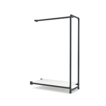 40"L x 21"W x 3"H Inch Pipeline Etagere Add-On Hang Fold Attachment Anthracite Grey Rack with White Shelves PSETGHRFSWH