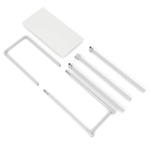40"L x 21"W x 3"H Inch Pipeline Etagere Add-On Hang Fold Attachment Anthracite Gloss White Rack with Shelves PSETGHRFSWWH