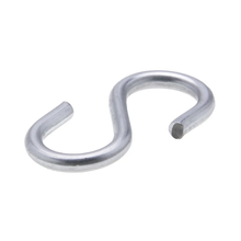 1' x .120 Wire Diameter Electrical Supplies S-Hooks Zinc-Plated SHK6B (Pack of 1000)
