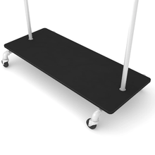 47 7/8" x 19 1/8" Inch Pipeline Adjustable Ballet Bar Rack Base Shelf Black Finish PSBBADJSBK