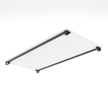 55"L x 28"W x 3"H Inch Pipeline Adjustable Double Ballet Bar Rack Base Shelf White Finish PSBBLLADJSWH