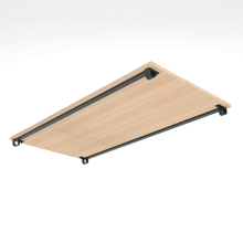 55"L x 28"W x 3"H Inch Pipeline Adjustable Double Bar Ballet Raw Oak Wood Grain Base Shelf PSBBLLADJSOK