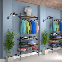 54"L x 20"W x 4.5"H Inch Pipeline Outrigger Kit Hang Rail and Anthracite Grey Frame with Dark Brown Wood Grain Shelves PSORG1BN