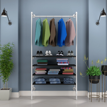 54"L x 20"W x 4.5"H Inch Pipeline Outrigger Kit Hang Rail and Four Wood Gloss White Frame with Black Shelves PSORW1BK