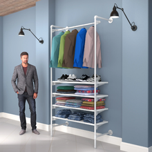 54"L x 20"W x 4.5"H Inch Pipeline Outrigger Kit Hang Rail and Four Wood Gloss White Frame with Shelves PSORW1WH