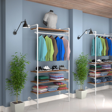 54"L x 20"W x 4.5"H Inch Pipeline Outrigger Kit Hang Rail and Four Gloss White Frame with Dark Brown Wood Grain Shelves PSORW1BN