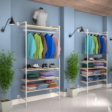 54"L x 20"W x 4.5"H Inch Pipeline Outrigger Kit Hang Rail and Four Gloss White Frame with Raw Oak Wood Grain Shelves PSORW1OK