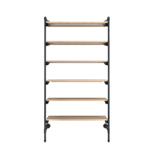 51.25"L x 20"W x 4.5"H Inch Pipeline Outrigger Kit Six Anthracite Grey Frame with Raw Oak Wood Grain Shelves PSORG2OK
