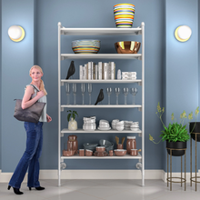 51.25"L x 20"W x 4.5"H Inch Pipeline Outrigger Kit Six Wood Gloss White Frame with Shelves PSORW2WH