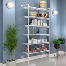 51.25"L x 20"W x 4.5"H Inch Pipeline Outrigger Kit Six Wood Gloss White Frame with Shelves PSORW2WH