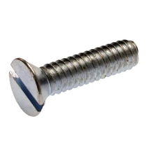 6-32 X 1 Inch Flat Head Slotted Machine Screws Zinc Plated Steel JFM63 (Pack of 100)