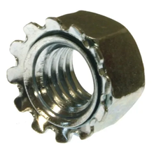 5/16-18 Inch Hexagonal Lock Nut with External Tooth Washer Zinc Steel JTLN6 (Pack of 100)