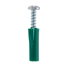 1/4 Inch Light Duty Green Collarless Vinyl Wall Anchor Pan Head Combo Screw WAKJ8 (Pack of 200)
