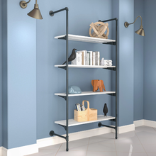 51.25"L x 20"W x 4.5"H Inch Pipeline Outrigger Kit Four Wood Anthracite Grey Frame with White Shelves PSORG3WH