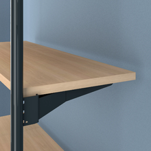 51.25"L x 20"W x 4.5"H Inch Pipeline Outrigger Kit Four Anthracite Grey Frame with Raw Oak Wood Grain Shelves PSORG3OK