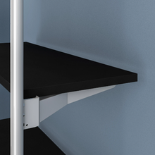 51.25"L x 20"W x 4.5"H Inch Pipeline Outrigger Kit Four Wood Gloss White Frame with Black Shelves PSORW3BK