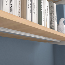 51.25"L x 20"W x 4.5"H Inch Pipeline Outrigger Kit Four Gloss White Frame with Raw Oak Wood Grain Shelves PSORW3OK