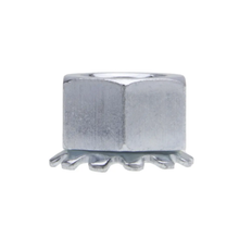 3/8-16 Inch Hexagonal Lock Nut with External Tooth Washer Zinc Steel JTLN7 (Pack of 100)