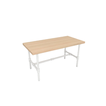 48"L x 24"W x 24"H Inch Pipeline Small Nesting Tables Anthracite Grey Frame with Oak Top PSNTSWOAKSET