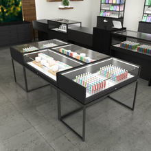 33-3/4" H x 48" W x 24" D Inch Deluxe Retail Display Case with Open Base for Matte Black Wood Frame DDKIT85BB
