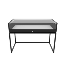 33-3/4" H x 48" W x 24" D Inch Deluxe Retail Display Case with Open Base for Matte Black Wood Frame DDKIT85BB