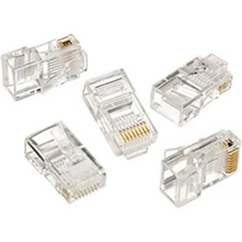 24 AWG RJ-45 8P8C Modular Network Plug for Cat5e/Cat3 Cable Clear 85-346 (Pack of 25)