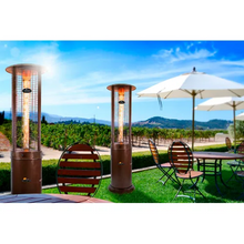 32000 BTU Shine Round Flame Tower Heater Hammered Bronze OH-BZ32-7M
