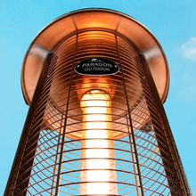 32000 BTU Shine Round Flame Tower Heater Hammered Bronze OH-BZ32-7M
