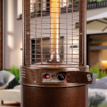 32000 BTU Shine Round Flame Tower Heater Hammered Bronze OH-BZ32-7M
