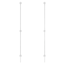 10 Inch Aspect Surface Mount Slotted Wall Standards Set Of 2 Matte Gloss White APORVKITW
