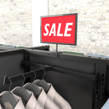 16 Length Magnetic Sign Holders for Aspect Gondola Merchandisers Matte Black APSH117MAB