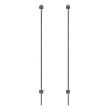 8 Length Aspect Surface Mount Slotted Wall Standards Set Of 2 Matte Black Finish APORVMAB