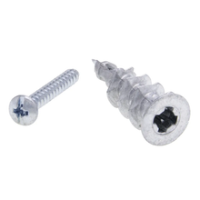 1/4 Inch Two in One Red Plastic Anchor Fastening Hardware Kit Wakz14 (Pack of 100)