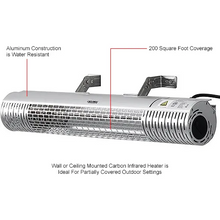 1500W Carbon Infrared Patio Heater w/ Remote Control Wall or Ceiling Mount WB246720