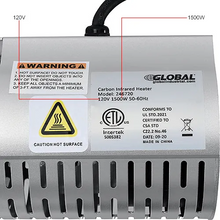 1500W Carbon Infrared Patio Heater w/ Remote Control Wall or Ceiling Mount WB246720