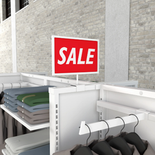 16 Length Magnetic Sign Holders For Aspect Gondola Merchandisers Gloss White APSH117W