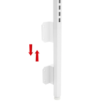 8 Length Aspect Surface Mount Slotted Wall Standards Set Of 2 Matte Gloss White APORVW