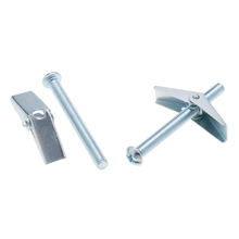 3/8 x 3 Inch Round Head Toggle Bolt Set for Secure Hollow Wall Anchoring J1519 (Pack of 50)