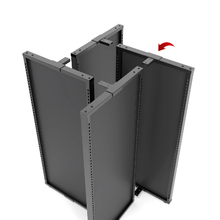 11 Length Aspect T Shaped Gondola Panel Connector Matte Black APWCN2MAB