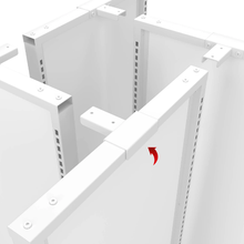 18 Length Aspect T Shaped Gondola Panel Connector Gloss White APWCN2W