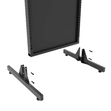 28 Length Aspect Gondola Panel T-Leg Set Matte Black APWSPLMB